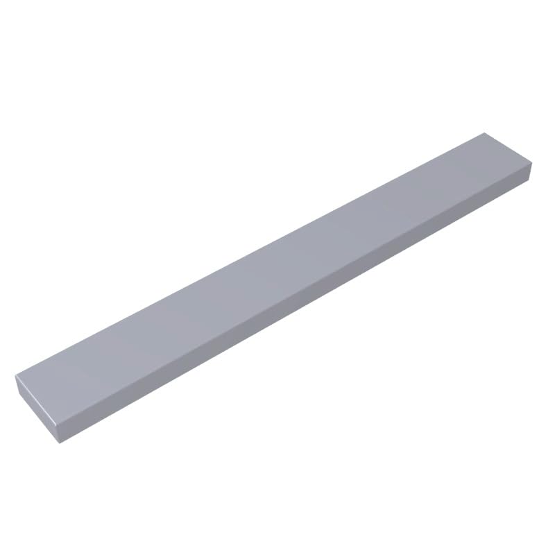 XYEIUGO 4162 Foundation Plate Tile 1x8 with Groove, Flat Silver, 50 PCS โ image 1