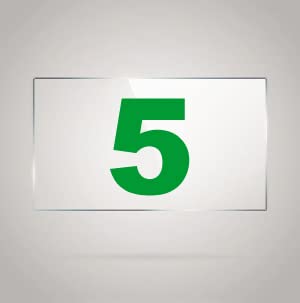 Number Plate 5 Room, Door No,Rack Numbers Warehouse,Acrylic White Board Fixed with Green Color PVC Waterproof Sticker | Wall Stickers-image-12