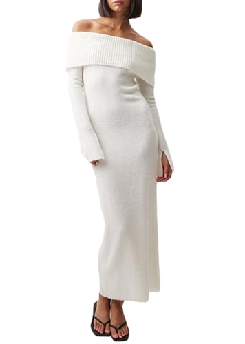 Amazon.com: Kwunbwa Women's Off The Shoulder Bodycon Sweater