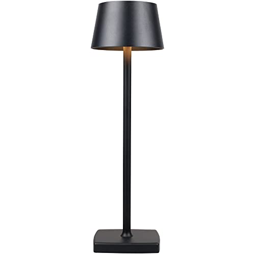 Lwrt Cordless Led Table Lamps Rechargeable, 5200Mah Battery Powered Table Light, Outdoor Desk Lamp Waterproof, Metal Aluminum, Touch Dimmable, For Tabletop/Interior/Home Patio/Bar/Restaurant - Black #TOP15