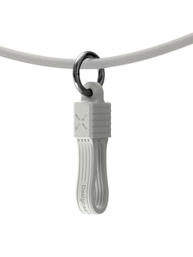 Hagibis USB 4 Cable Portable Keychain, 240W USB C Charging Cable, 40Gbps Data Transfer, 8K@60Hz Video Display for iPhone 17 16 15 Pro Max, iPad, Thunderbolt 4/3, External SSD (White)