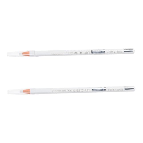 HAMPPLIES 2 piezas Lápiz de Cejas Blanco Resistente al Agua Fácil de Aplicar Duradero Manchas de Unidades para Maquillaje de Ojos y Cejas