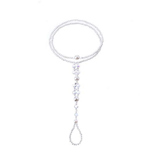 Preisvergleich Produktbild Garispace Elegante Fußkettchen Pretty Womens Imitation Perle Strand Hochzeit Fußschmuck Barfuß Sandale Kette Süße Sommer Schmuck Zubehör