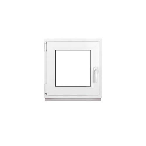 Framex Ventana de Plástico Blanco Ancho x Alto: 50 x 50 cm (500 x 500 mm) Triple Acristalamiento (32 mm), Giratorio Inclinación DIN Izquierda