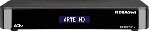 Megasat HD 935 Twin V4 – Twin-Sat-Receiver (2 Empfänger, SATIP Client & Server, PVR, Bluetooth 5.1 zur Übertragung von Audio an Kopfhörer/Lautsprecher) – Schwarz