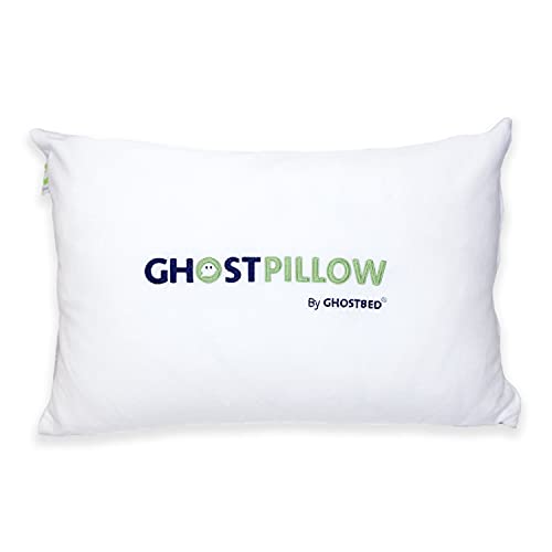 GhostBed Faux Down Pillow - Down Alternative with Breathable & Cool Microfiber Gel - Standard Size, 1-Pack