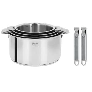 Cristel S4Cqmpz Serie de 4 Cass. Casteline Amovible 14 a 20 Cm + 2 Poignees Zenith