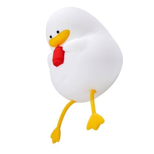 Lámpara de noche de silicona diseño pato blanco