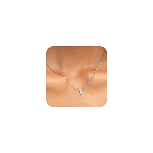 Pendentif en or rempli avec lettre initiale, ras du cou tendance fille