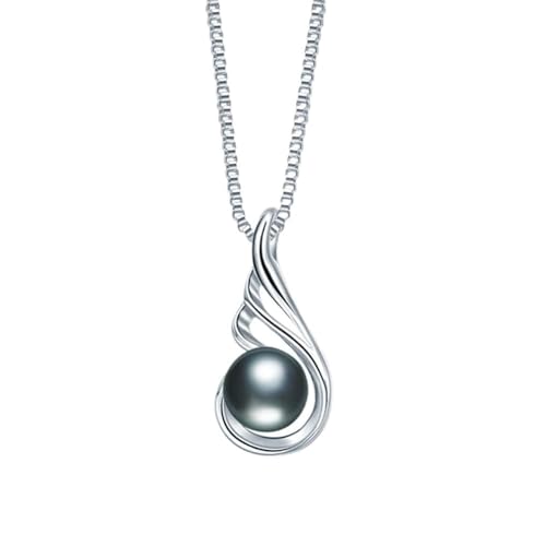 Collier perles de culture d'eau douce et son pendentif aile pour un cadeau inoubliable