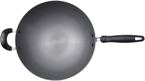 CAFIEDR Wok - Sartén con Tapa Sartén Antiadherente de Cobre Sartén de cerámica con Tapa Sartén de Cobre Sartén Profunda Sartenes antiadherentes de inducción(32cm)