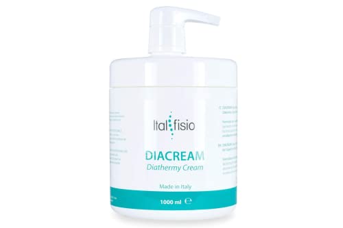 DIACREAM by Italfisio - Crema Hidratante Conductora Radiofrecuencia Facial y Corporal - Profesional Tecar y Diatermia - Beneficiosa Acción Emoliente - Fácil de Untar - con Dispensador 1000ML