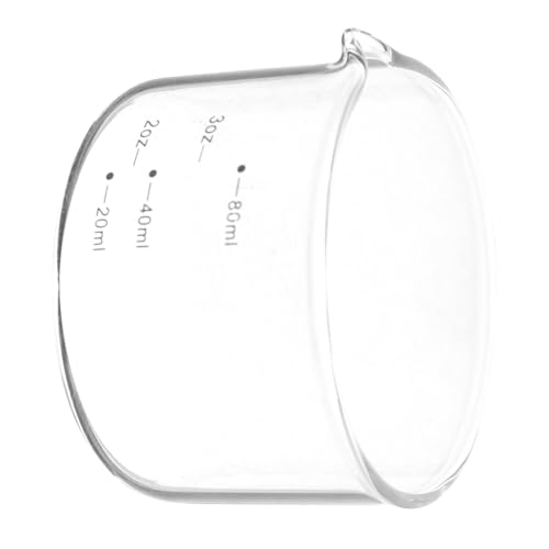 jojofuny Verre Doseur Verre Sans Poignée Tasse Mesurer Multiusage pour Espresso et Lait à Mesurer Précis et Élégant pour Boissons Chaudes et Café