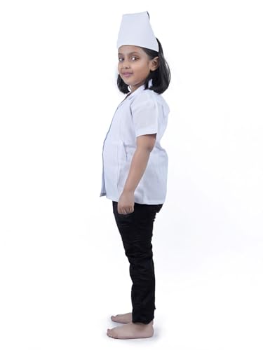 Image of BookMyCostume Nurse Sister with Cap Medical Community Helper Kids Fancy Dress Costume 6-7 years
