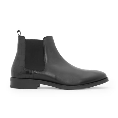 Image of Red Tape Men'S Boots Brown Leather Round Toe Elastic All-Day Comfort