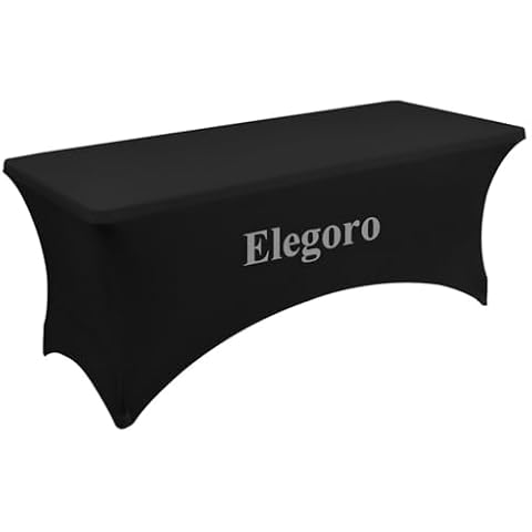 Elegoro Stretch Table Cover, Rectangle,Fitted Tablecloth Universal Table Cover Cover