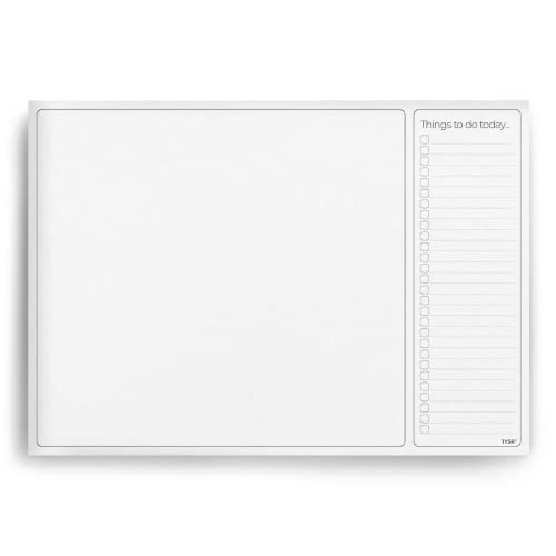 A3 Desk Pad with to Do List - 50 Sheets - 100gsm Premium Paper glued and Mounted on Strong Cardboard Back (Charcoal)
