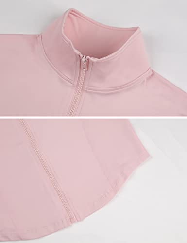 Image of Lviefent Womens Lightweight Full Zip Running Track Jacket Workout Slim Fit Yoga Sportwear with Thumb Holes