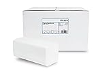 Hypafol Papierhandtücher für Spender | Zellstoff hochweiß, 2-lagig, 24 x 21 cm | gesamt 3.200 Blatt | praktischer ZZ/V-Falz für Handtuchspender in Toiletten, Büros, Praxen und Studios