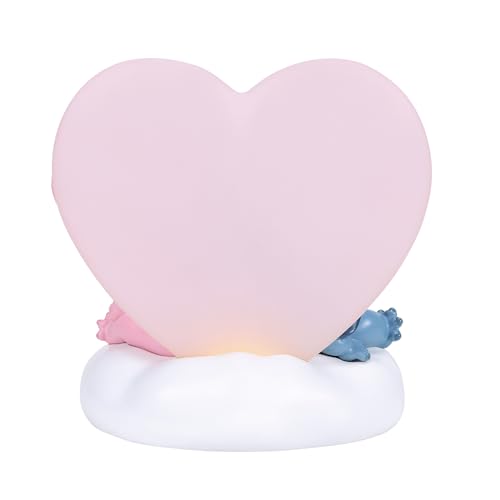 Enesco Disney Showcase Estatueta Lilo e Stitch Angel e Scrump Heart Lit, 18 cm, multicolorido