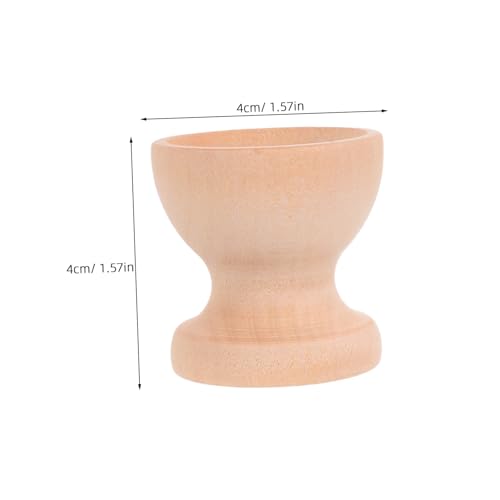 Happyyami 6stücke Teiliges Set Aus Holz-Ei-bechern Unvollendete Eierhalter Für Für Ostern Und Kinderhandwerk Vielseitig Einsetzbar Küche Und Restaurant – Bild 3