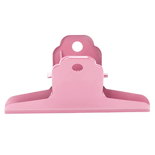 Tnfeeon Metal Binder Clip, Large Size Bulldog Clips Hinge Clips File Paper Money Binder Clamps for Photos Maps Drawings(Pink)