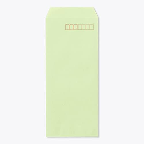 [ケース販売] 山櫻 封筒 長4 中貼 Kウグイス 紙厚85g 〒枠入 1,000枚 / B5三折用 カラークラフト 無地 郵便番号