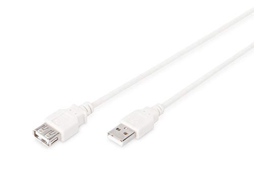 Cable de extensión DIGITUS USB 2.0 - 1.8m - cable de conexión para USB tipo A - alta velocidad 480 Mbit / s - beige