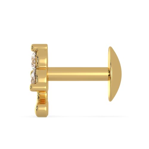 Malabar Gold & Diamonds Yellow Gold Nose Pin for Women 22 k | 22k BIS Hallmark (916) Nose Stud for Women and Girls with Piercing - Image 3