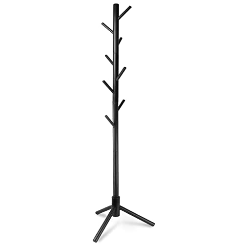 Wangmuxia High-Grade Wooden Coat Rack, Freestanding Coat Rack With 8 Hooks And 3 Adjustable Size Tree Coat Racks For Bedroom, Hallway, Entrance, Office, For Hats, Coats, Scarves, Handbags #TOP24