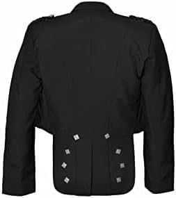 Scottish Black Prince Charlie Kilt Jacket With Waistcoat Vest Argyle Kilt Jacket2