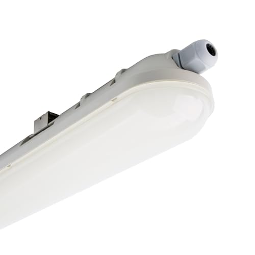 LEDKIA LIGHTING - Pantalla Estanca LED 120cm | 36W de Potencia | IP65 | Enlazable hasta 8 Unidades | Ideal para Interiores y Exteriores; Blanco Frío 6000K; Policarbonato