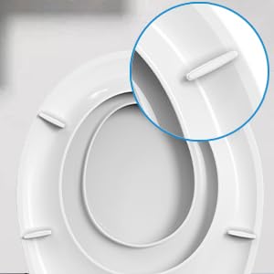 Round Toilet Seat with Toddler Seat, PP Safe Material, 2 in 1 Toilet Seat for Family Built-in Baby Seat Removable, 17 in,Soft Close + Easy Clean(White) - image 9