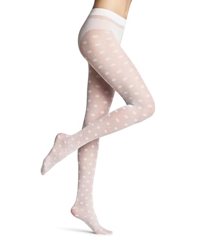 FALKE Women's Snow Dot 25 Denier Sheer Patterned Tights, 1 Pair