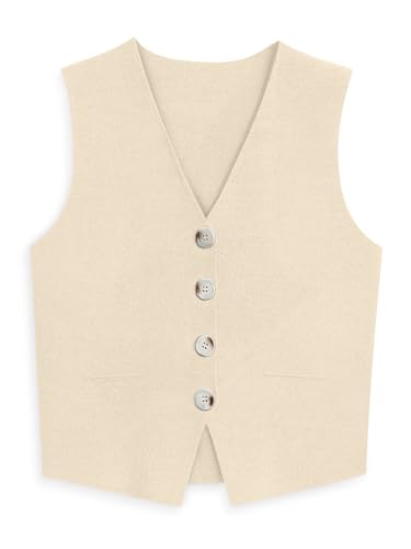 LILLUSORY Sweater Vest Women Dressy Button Up Sweater Tank Tops 2025 Knit Work Business Casual...