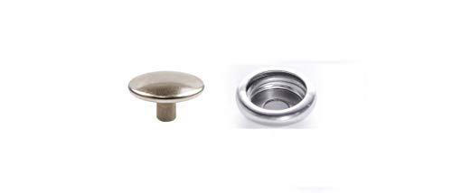 Marine Grade Stainless Steel, Fastener Snap Kit, 50 Caps, 50 Sockets, No Rust! by Vaughan Bros