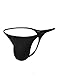 KUKUMOOD Herren-Nylon-Tangas – Nahtloser T-Rücken, sexy Slip mit niedriger Taille, G-String, Beutel, Unterwäsche, Schwarz/Schwarz, 3 Stück (XL)