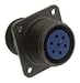 Amphenol Industrial Circular Connector Receptacle, Size 16S, 7 Position, Wall - 97-3100A-16S-1S