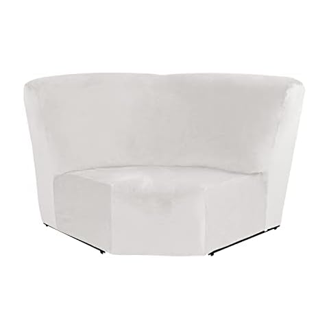 TOPCHANCES Corner Sofa Cover 1 Piece Additional Corner Seat Cover Sectional Recliner Sofa Slipcover Velvet Stretch Soft Corner Piece for Reclining L Shape Sofa Couch Cover