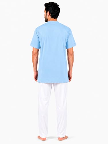 Image of Men's Cotton Halfsleeve Short Kurta for Summer