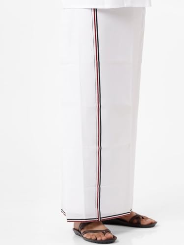 Image of RAMRAJ COTTON Mens Single Layer ADMK Party Political Dhoti