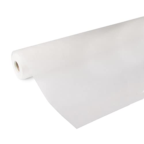 Fresco Rouleau fibre de verre lisse blanc à peindre 2500 x 100cm pré-traité 75g/m² Revêtement mural de rénovation, isolant thermique, protection murale