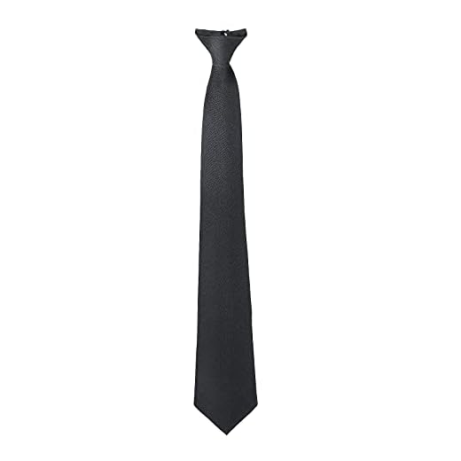 Solid Black Clip-On Tie for Formal Wear
