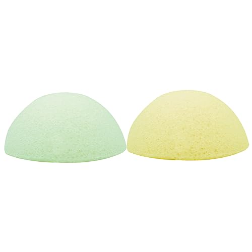 CALLARON 2Piezas Esponja De Limpieza Facial Natural De Colores Aloe Para Exfoliación Suave y Limpieza De Maquillaje De Doble