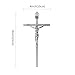 VINETEN Crucifix Wall Cross | Silver Metal Slender Catholic Crosses | Cross Wall Décor for Your Home - 8 Inch