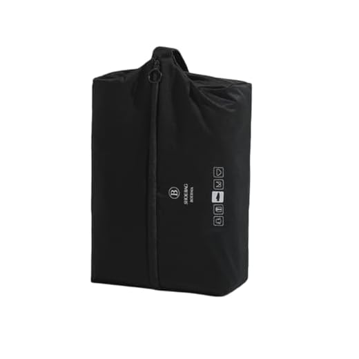 Lammcou Schuhbeutel Reise, wasserdichte Geruchsdicht Schuhtasche Sport Schuhe Reisetasche mit Reißverschluss, TPU & T400 Travel Shoe Bag für Fitness, Tennis (32×22×10 cm) (Schwarz)