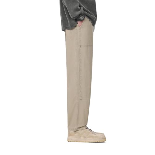 Men's Pants American Retro Spring Autumn Casual Workwear Loose Commute Trouser