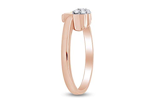 Round White Natural Diamond Accent Mic & Music Note Two Tone Ring4