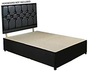 Single Diamond Divan Bed Base No Drawers No Headboard