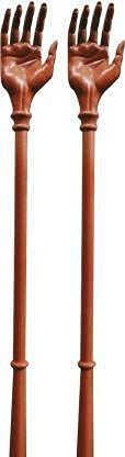 Aanya Enterprise 14 Inch Plastic Itching Stick Back Manual Massager Back Scratcher, Khujli Stick for Men, Women and Kids, Made in India, Brown, Pack of 2